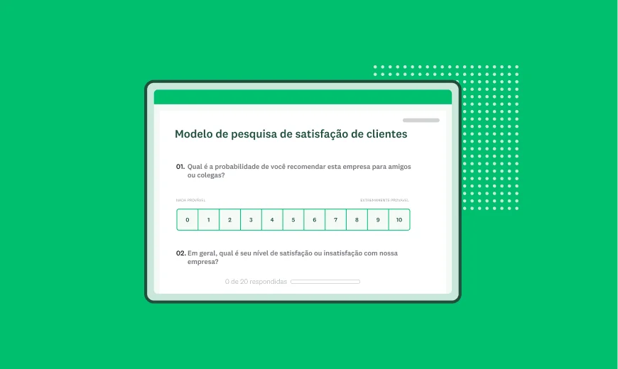 Imagem do modelo de pesquisa de satisfação de clientes da SurveyMonkey