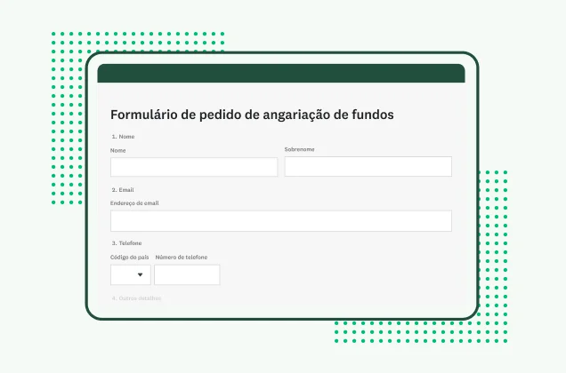 Imagem de modelo de formulário de angariação de fundos da SurveyMonkey