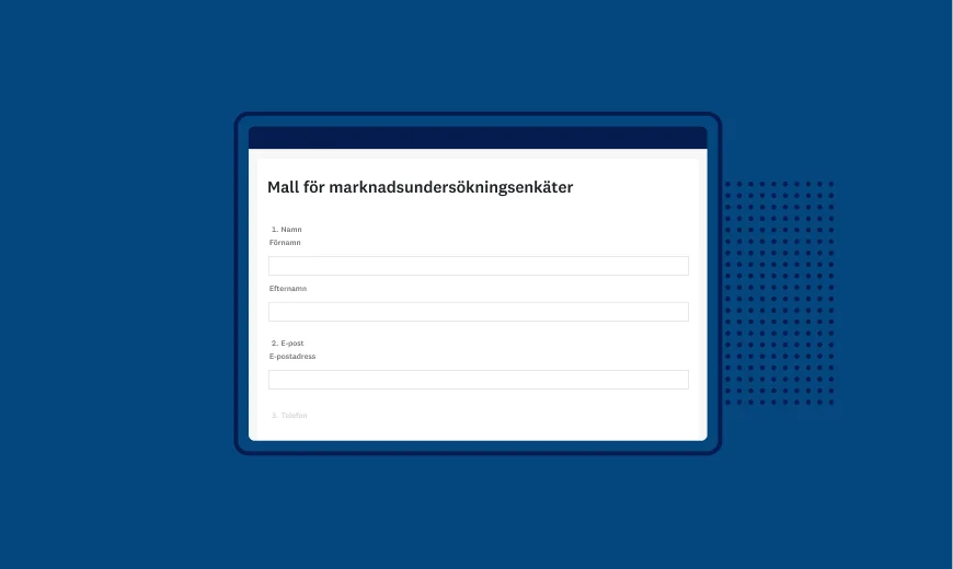 Skärmbild av SurveyMonkeys mall för marknadsundersökningsenkäter