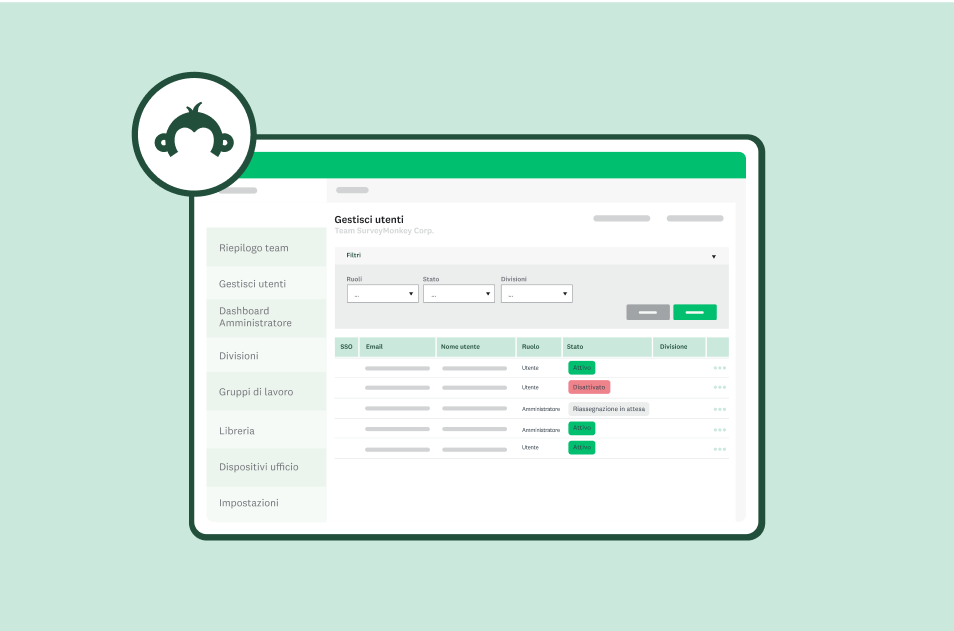 Schermata della pagina dei risultati di un'indagine SurveyMonkey