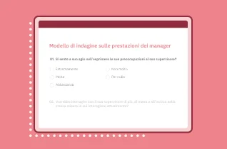Modello di indagine sulle prestazioni dei manager